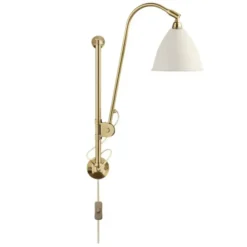 Lampa Ścienna Bestlite Bl5 Stal Mosiężna Biała Matowa Gubi