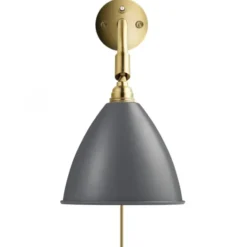 Lampa Ścienna Bestlite Bl7 Stal Mosiężna Szara Matowa Gubi