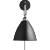 Lampa Ścienna Bestlite Bl7 Stal Chromowana Czarna Matowa Gubi