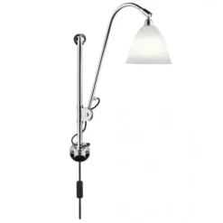 Lampa Ścienna Bestlite Bl5 Stal Chromowana Porcelana Gubi