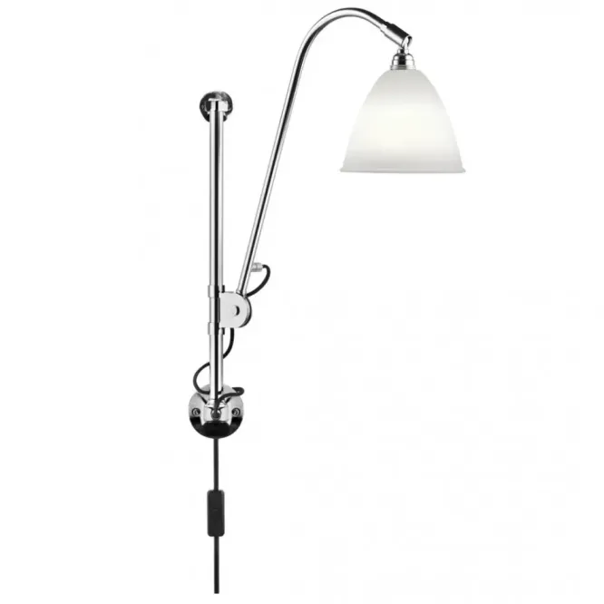 Lampa Ścienna Bestlite Bl5 Stal Chromowana Porcelana Gubi