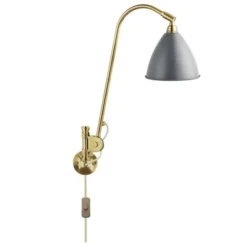 Lampa Ścienna Bestlite Bl6 Stal Mosiężna Szara Matowa Gubi