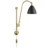 Lampa Ścienna Bestlite Bl5 Stal Mosiężna Czarna Matowa Gubi