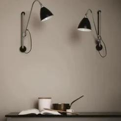 Lampa Ścienna Bestlite Bl5 Stal Chromowana Czarna Matowa Gubi