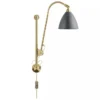 Lampa Ścienna Bestlite Bl5 Stal Mosiężna Szara Matowa Gubi