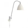 Lampa Ścienna Bestlite Bl6 Stal Chromowana Biała Matowa Gubi