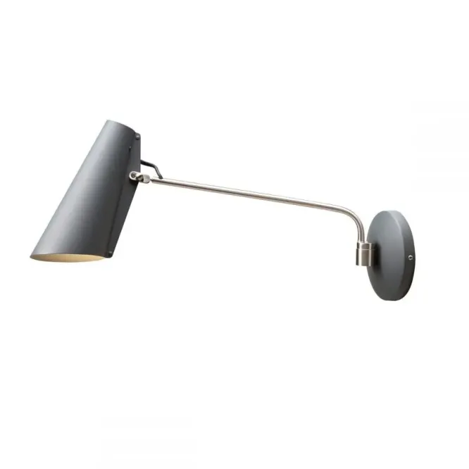 Lampa Ścienna Birdy Long Szaro-Stalowa Northern