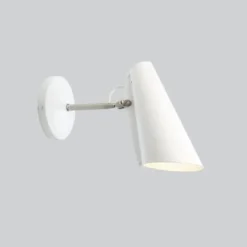 Lampa Ścienna Birdy Short Biało-Stalowa Northern