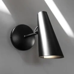 Lampa Ścienna Birdy Short Czarna Northern