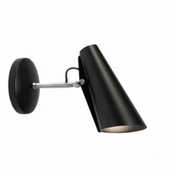 Lampa Ścienna Birdy Short Czarno-Stalowa Northern