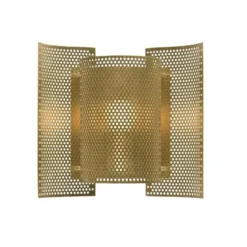 Lampa Ścienna Butterfly Stal Perforowana Mosiężna Northern
