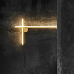 Lampa Ścienna Coordinates 2 Aluminium W Kolorze Szampańskim Flos