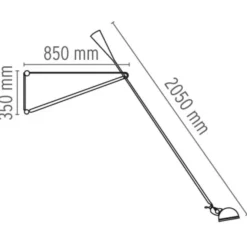 Lampa Ścienna 265 Czarna Flos