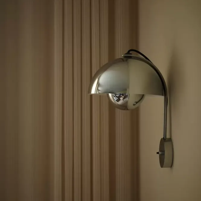 Lampa Ścienna Flowerpot Vp8 Chrome Andtradition