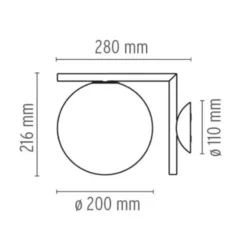 Lampa Ścienna Ic C-W2 Chromowana Flos
