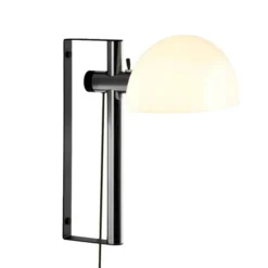 Lampa Ścienna Lauro Biały Klosz Z Ciemnobrązową Podstawą Marset