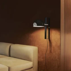 Lampa Ścienna Lauro Biały Klosz Z Chromowaną Podstawą Marset