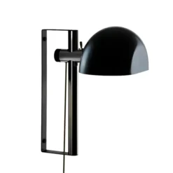 Lampa Ścienna Lauro Czarny Klosz Z Ciemnobrązową Podstawą Marset