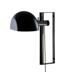 Lampa Ścienna Lauro Czarny Klosz Z Ciemnobrązową Podstawą Marset