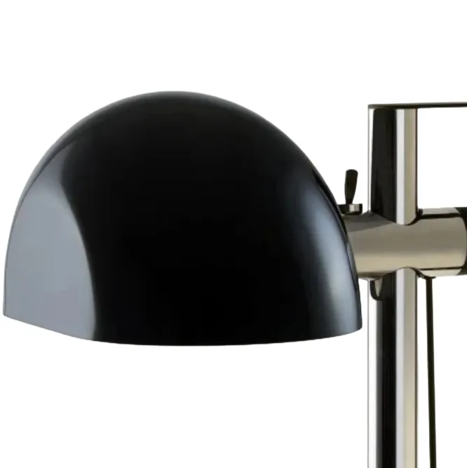 Lampa Ścienna Lauro Czarny Klosz Z Chromowaną Podstawą Marset