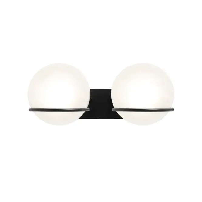 Lampa Ścienna Le Sfere Model 238-2 Czarna Astep