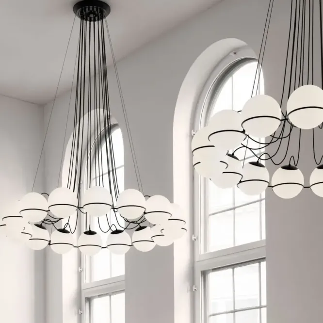 Lampa Ścienna Le Sfere Model 237-1 Szampańska Z Przewodem Astep