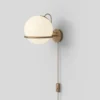 Lampa Ścienna Le Sfere Model 238-1 Szampańska Z Przełącznikiem Astep