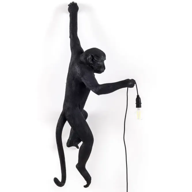 Lampa Ścienna Monkey Czarna Seletti