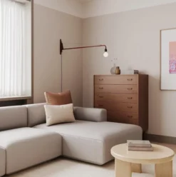 Lampa Ścienna Petite Potence Kremowa Vitra