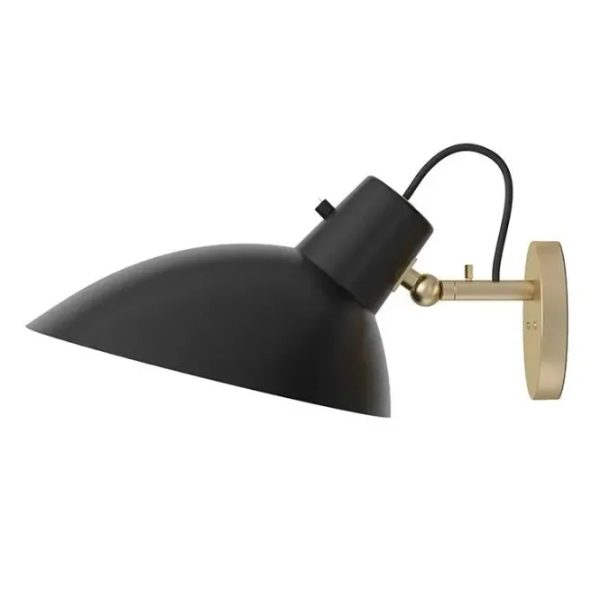 Lampa Ścienna Vv Cinquanta Mosiężno-Czarna Astep