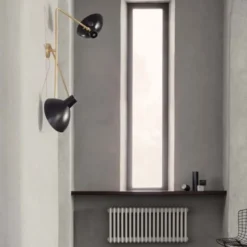 Lampa Ścienna Vv Cinquanta Mosiężno-Czarna Astep