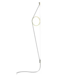 Lampa Ścienna Wirering Szary Przewód - Złoty Pierścień Flos