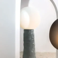 Lampa Kokeshi Mała Biało-Terakotowa Pulpo