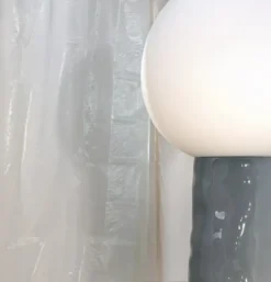Lampa Kokeshi Mała Szaro-Biała Pulpo