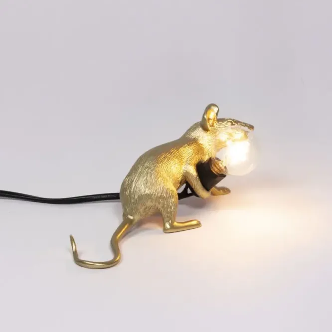 Lampa Mouse Złota Leżąca Seletti