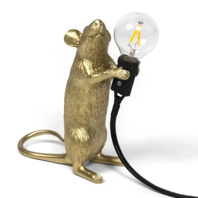 Lampa Mouse Złota Stojąca Seletti