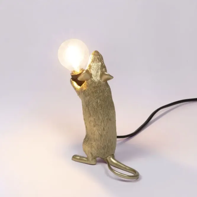 Lampa Mouse Złota Stojąca Seletti