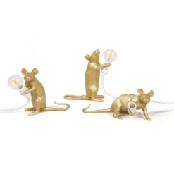 Lampa Mouse Złota Stojąca Seletti
