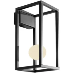Lampa Ogrodowa Abachina Wersja Ścienna Czarna Karman