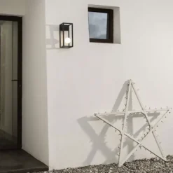 Lampa Ogrodowa Abachina Wersja Ścienna Czarna Karman