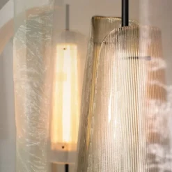 Lampa Podłogowa Bent Two Transparentno-Czarna Pulpo