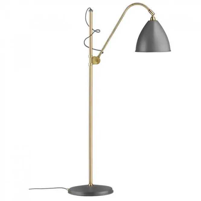 Lampa Podłogowa Bestlite Bl3 21 Cm Stal Mosiężna Szara Matowa Gubi