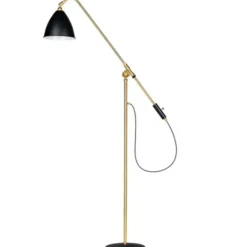 Lampa Podłogowa Bestlite Bl4 Stal Mosiężna Czarna Matowa Gubi
