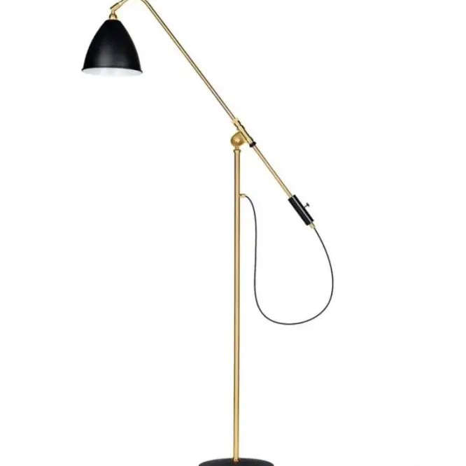 Lampa Podłogowa Bestlite Bl4 Stal Mosiężna Czarna Matowa Gubi