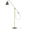 Lampa Podłogowa Bestlite Bl4 Stal Mosiężna Szara Matowa Gubi