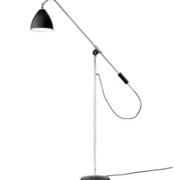 Lampa Podłogowa Bestlite Bl4 Stal Chromowana Czarna Matowa Gubi