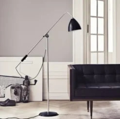 Lampa Podłogowa Bestlite Bl4 Stal Chromowana Czarna Matowa Gubi