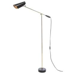 Lampa Podłogowa Birdy Czarno-Mosiężna Northern