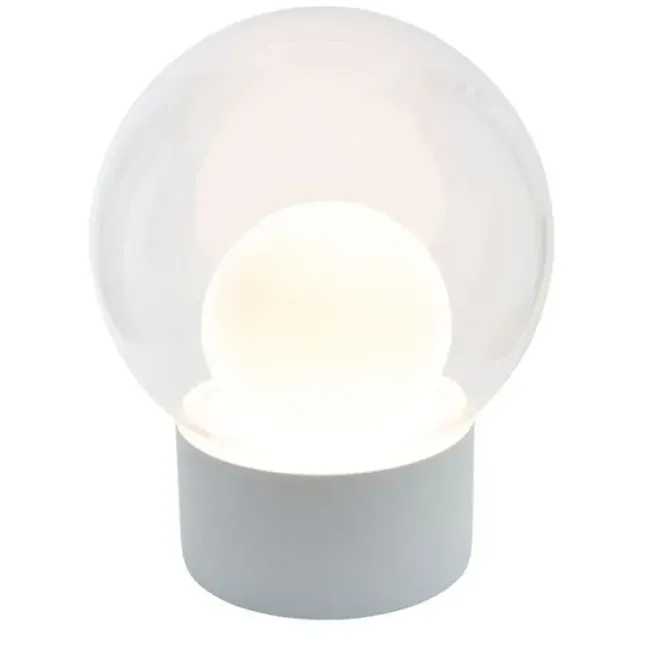 Lampa Podłogowa Boule Transparentna-Biała-Biała Pulpo