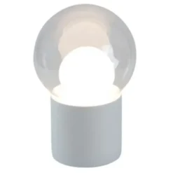 Lampa Podłogowa Boule Wysoka Transparentna-Biała-Biała Pulpo